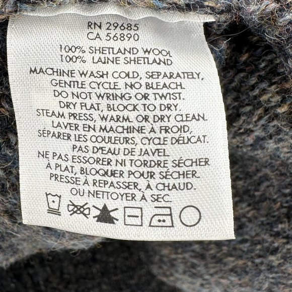 Pendleton Washable Shetland Wool Granpa Dad Woven Button Cardigan - Picture 6 of 8